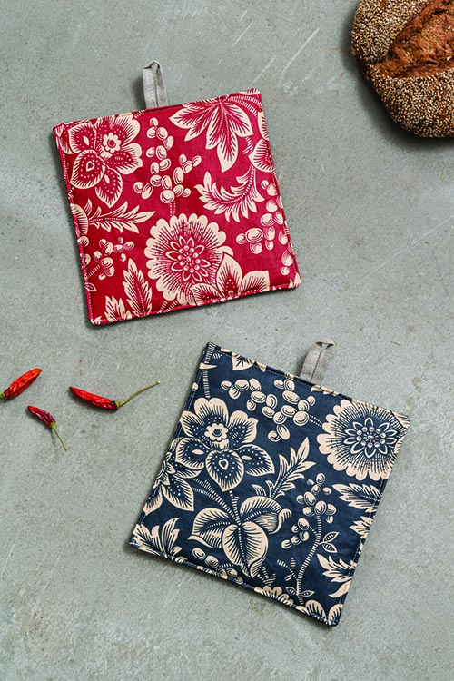 Kitchen Mittens - India Blue